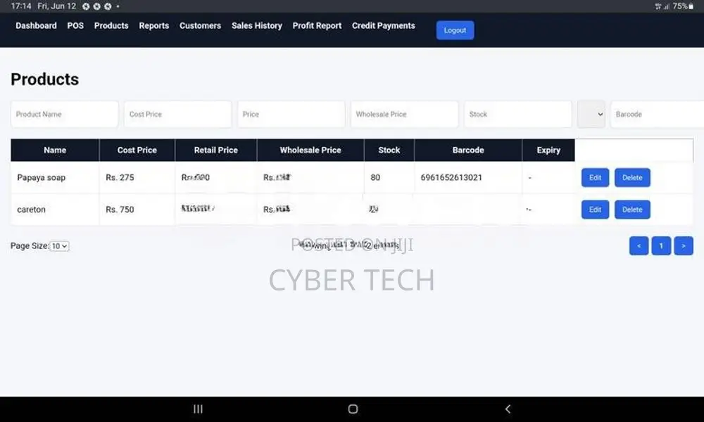 Simple Ui POS System Software
