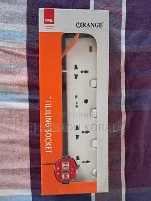 Orange Multi Trailer Socket with Universal Extension Cord 3m