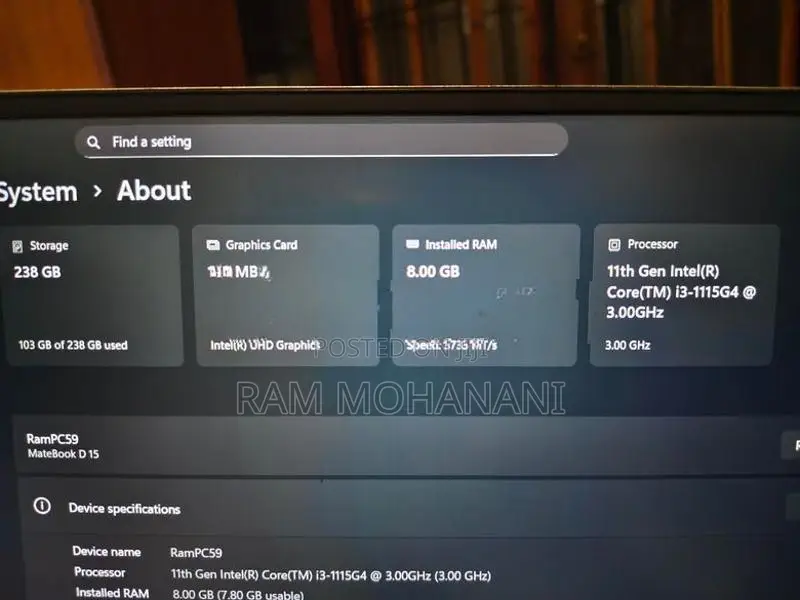 Huawei D15 Mate I3 Laptop