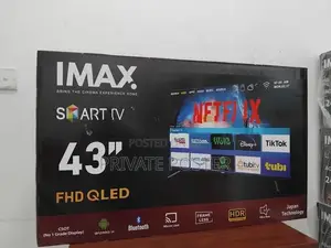 IMAX QLED Android 14 FHD Smart 43inch LED Frameless TV