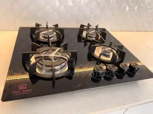 GAS COOKER HOB 4 BURNER GLASS BLACK NEW 2026