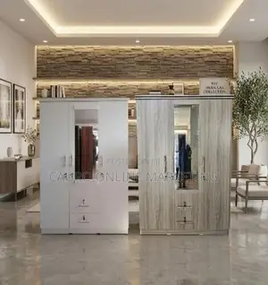 New Melamine White Colour 3 Door Cupboard 6*4 ( Wardrobe )