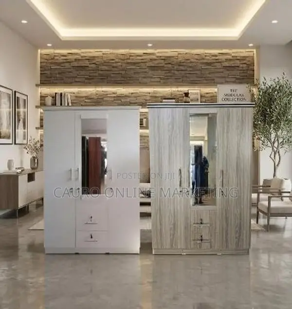 New Melamine White Colour 3 Door Cupboard 6*4 ( Wardrobe )