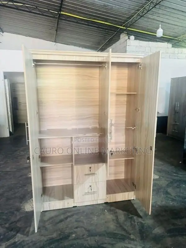 New Melamine White Colour 3 Door Cupboard 6*4 ( Wardrobe )