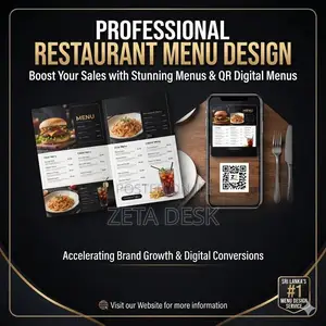 Professional Restaurant Menu Design Qr Digital Menu - Zeta Desk