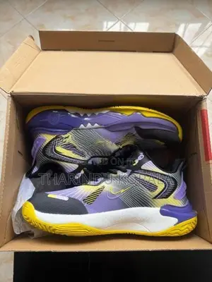 Purple Yellow Sports Shoe (Size 43)