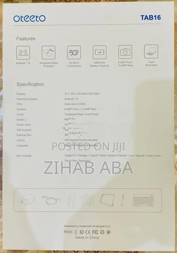 Oteeto Tab 16 (12GB 512GB)