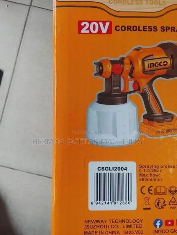 INGCO CSGLI20042 Cordless Spray Gun – HERMAN HT 0925
