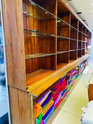 Wooden shop Display Rack with Glass shelves-For Textile/Mobile