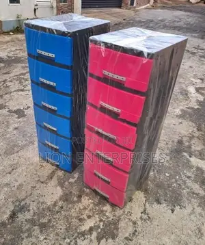 6 Drawer Plastic Cupboards Set