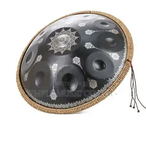 Handpan-Classic 14 Notes Black Print Hand Pan,Premium 440HZ 22 Inches