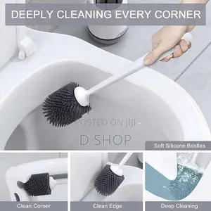 Wall Mounted Toilet TPR Brush - Silicone Head