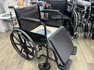 Commode Wheel Chair Powder Corted Fiber Seat Alloy Wheels