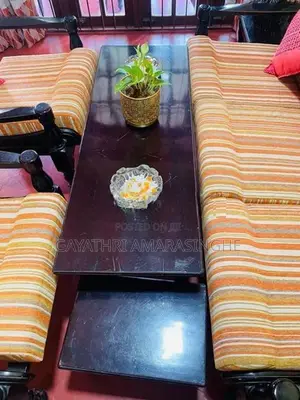 Sofa Set with Glass Table