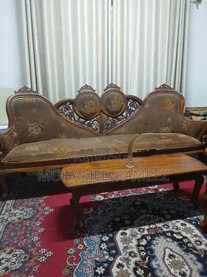 Elegant Carved Wooden Sofa Set