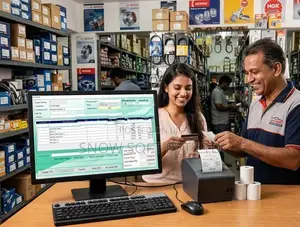 POS Billing System with Barcode Scanner Printer