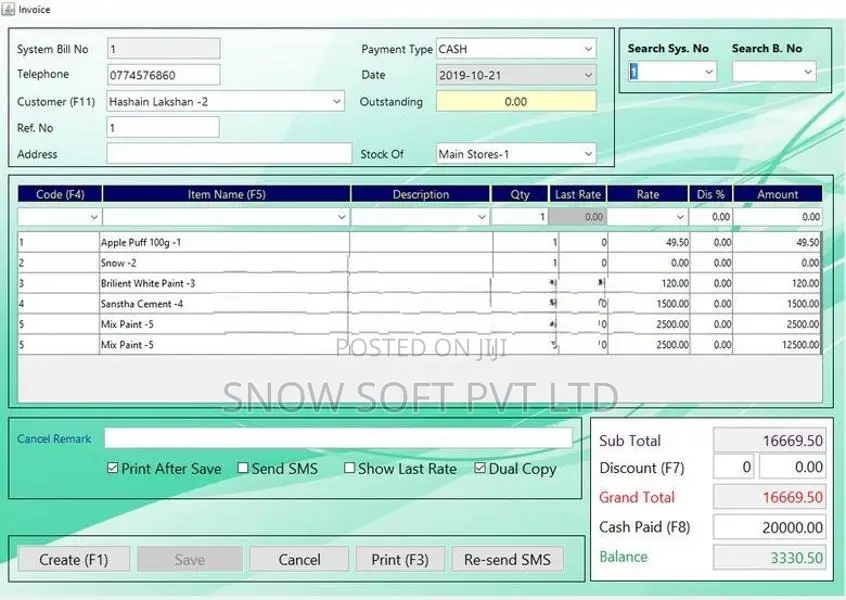 Smart POS System for Sales Stock Management