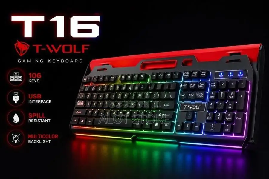 T-WOLF T16 RGB Gaming Keyboard