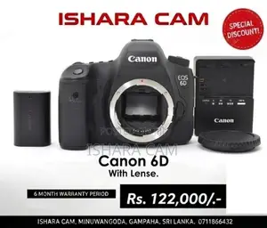 canon 6D DSLR body with lens