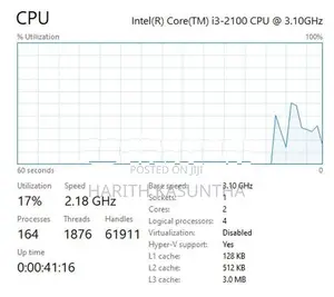 H61 USED Motherboard with I3 2nd GEN CPU