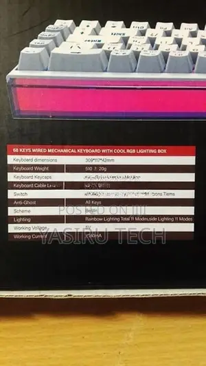 KL-71 Jedel Mechanical Keyboard RGB with USB HUB