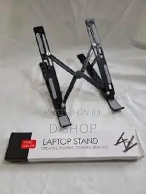 Adjustable Stainless Steel Laptop Stand With Pouch