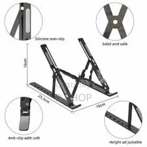 Adjustable Stainless Steel Laptop Stand With Pouch