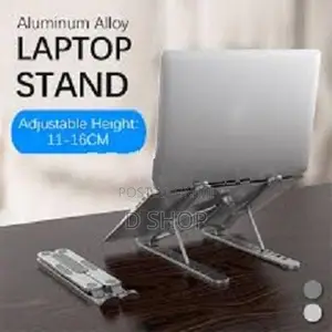 Adjustable Stainless Steel Laptop Stand With Pouch