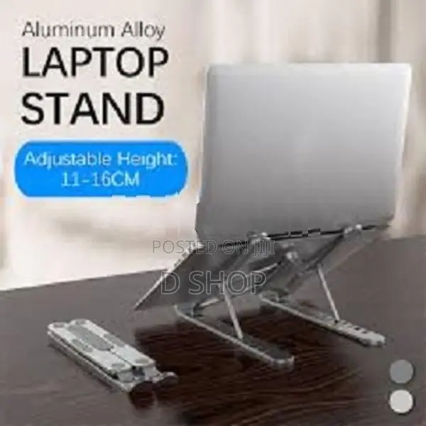 Adjustable Stainless Steel Laptop Stand With Pouch
