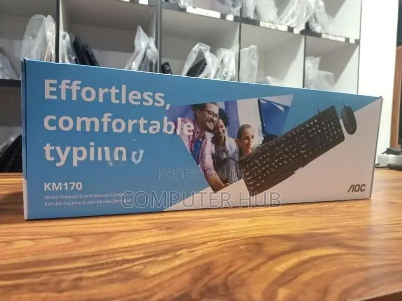 AOC Brand New Wired Keyboard With Mouse Combo- KM170