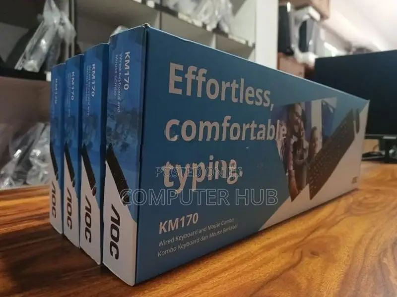 AOC Brand New Wired Keyboard With Mouse Combo- KM170
