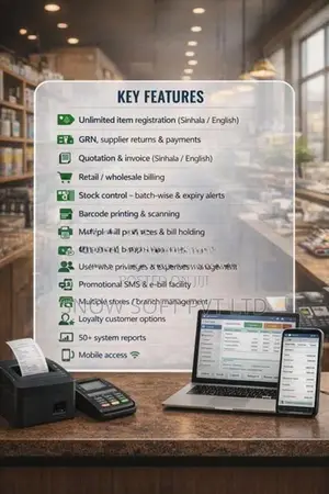 POS Billing System with Barcode Scanner Printer