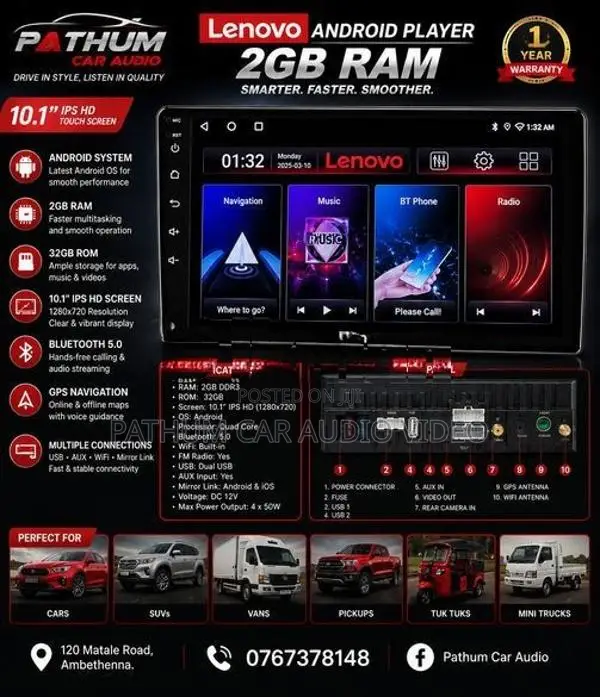 N-Box Lenovo Android Player with Frame