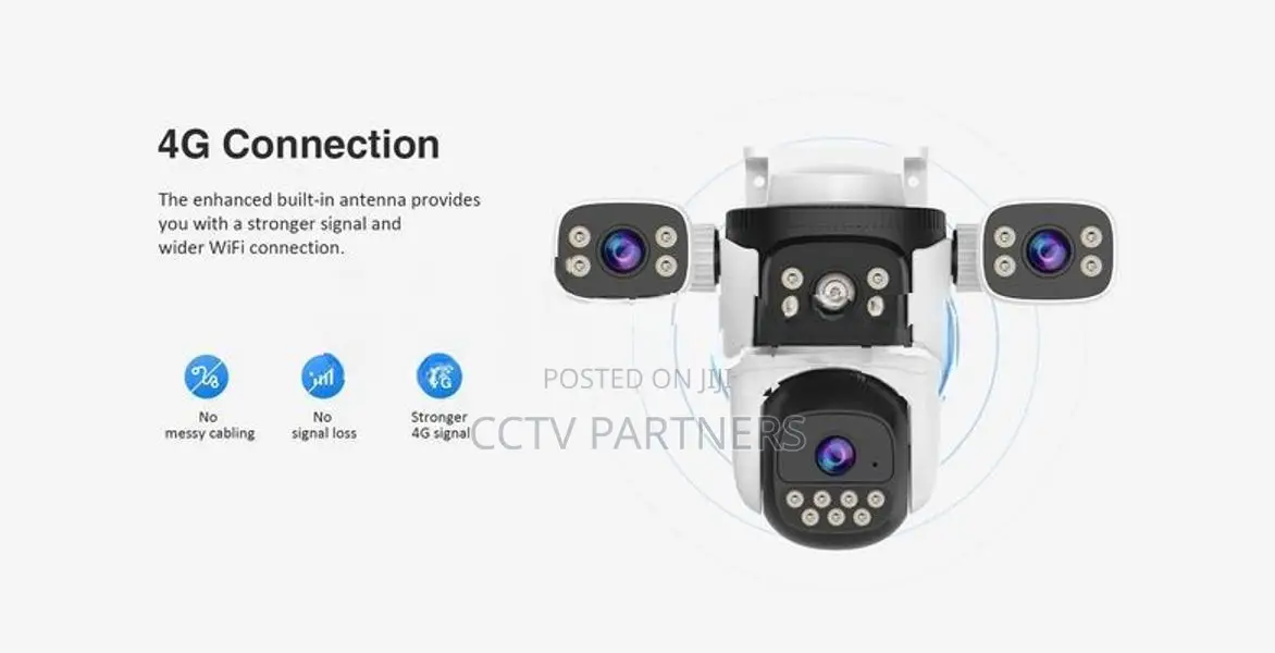 9MP 3 lens 4G SIM human tracking colorvu two-way audio cctv Vsta CG621