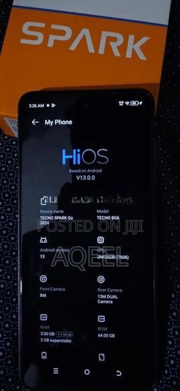 Tecno Spark 6 Go 2024 (Used)