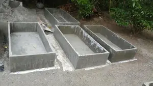 Cement fish tanks