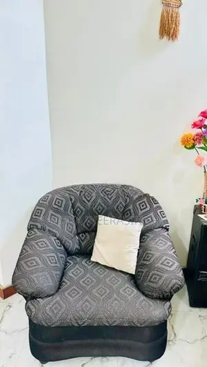 Full Living Room Furniture Set - 3+1+1 Sofa with Glass Coffee Table