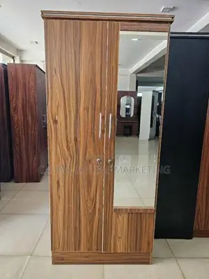 New Melamine 2 Door Cupboard 6*2.5 Ft Wardrobe Mirror