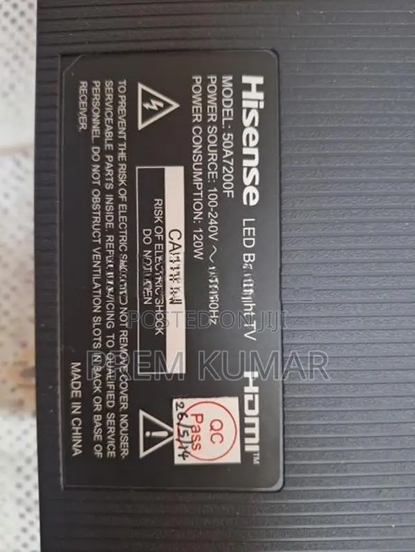 Hisense A7 series 50" Smart TV