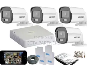 Hikvision Turbo HD 1,080P 24 hours ColorVu Audio 20M CCTV 4 Cameras KI