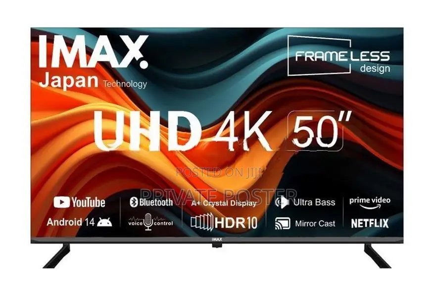 New 50 inch IMAX Smart 4k Android 14 UHD Frameless LED TV