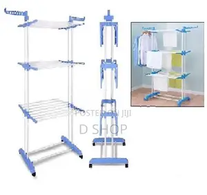 Three Layer Cloth Rack - Fold-able Large 6" feet