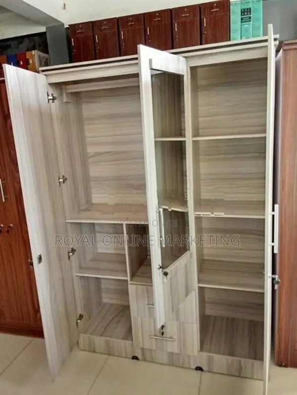 3 Door Wardrobe/cupboard (teak/white/ash/black) (K-5)