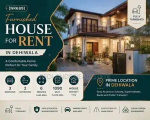 (NR689) Furnished House for Rent in Dehiwala
