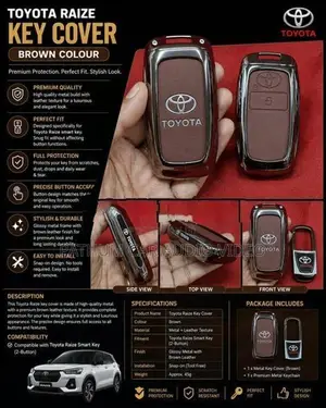 Toyota Rize Key Cover Brown Color