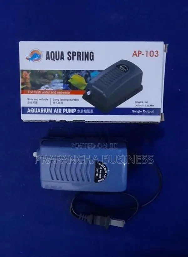Air Pump for Fish Tank - Aqua Spring Ap-103 (single Output) (3 W)