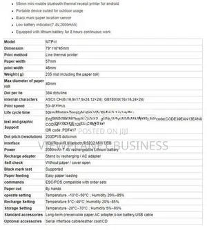 Portable Bluetooth Goojprt PT210 58mm 2 Inch Thermal POS Mobile Printe