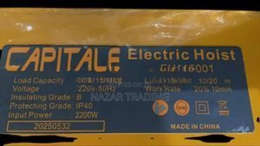 1.5T - Electric Cable Hoist Winch