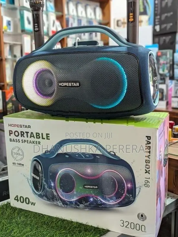 Hopestar Partybox 168 Speakers with Dual Mic (400W)
