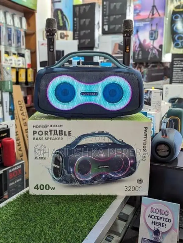 Hopestar Partybox 168 Speakers with Dual Mic (400W)